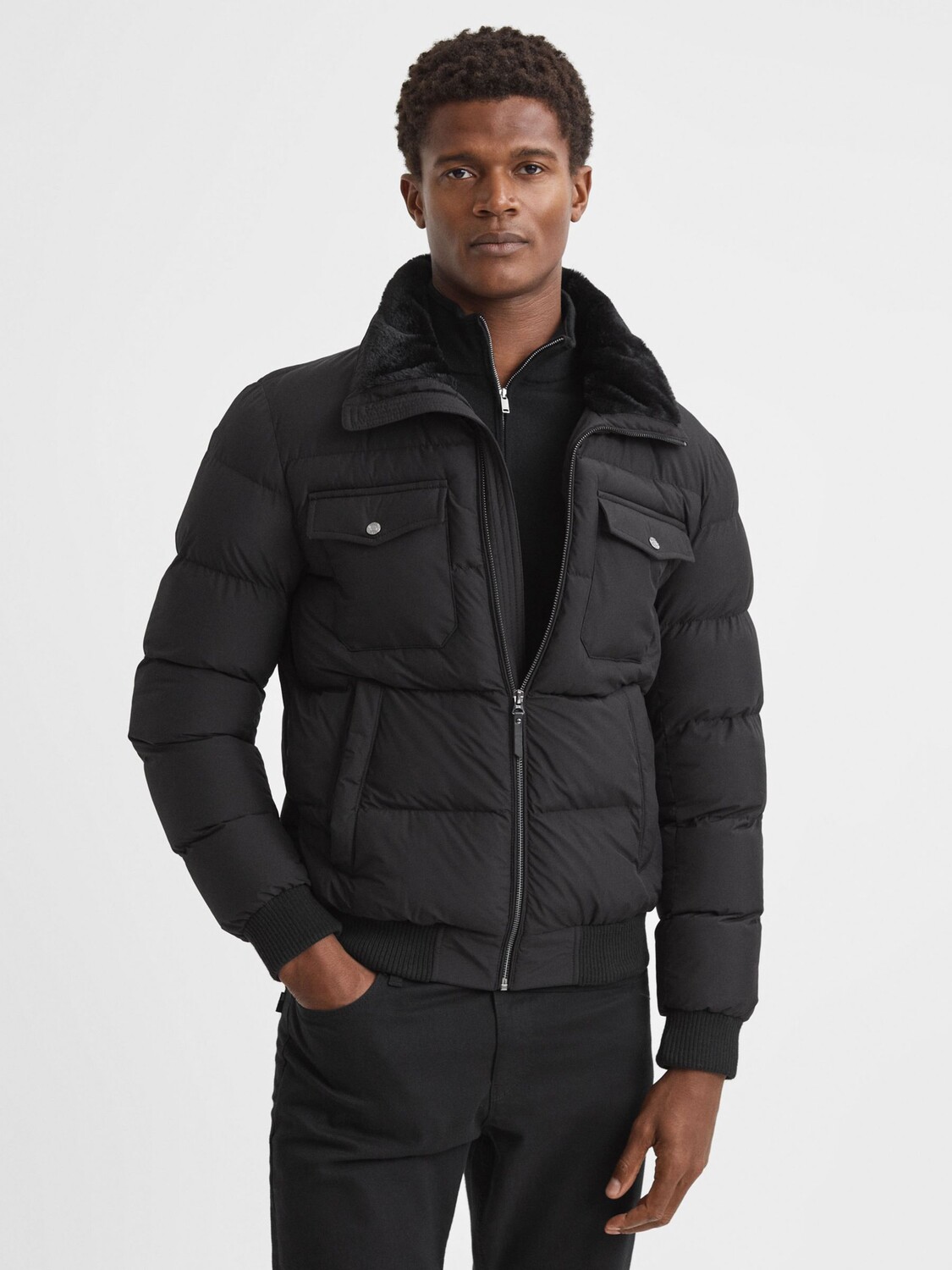 

Куртка на молнии с длинными рукавами Mist Reiss, черный
