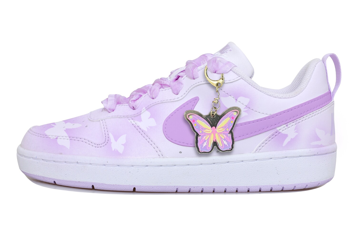 

Кроссовки Nike Court Borough Skateboard Shoes Women's Low-Top Purple, фиолетовый