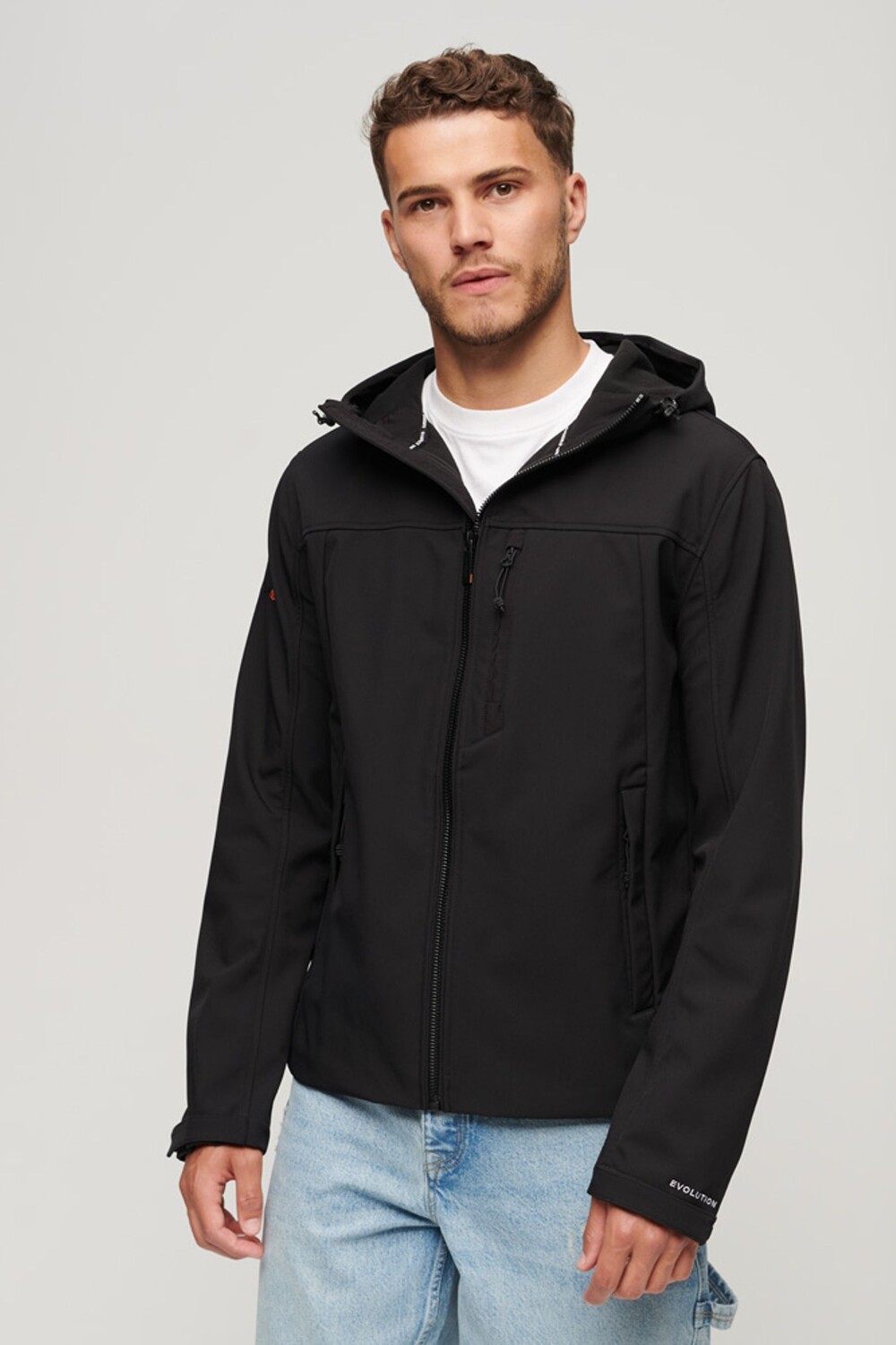 

Куртка из софтшелла с капюшоном и флисовой подкладкой Superdry, черный