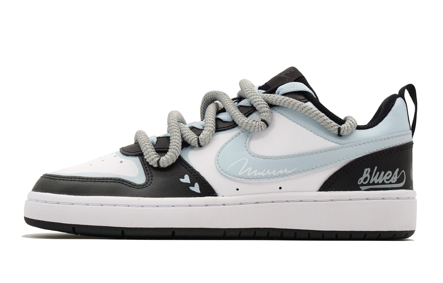 

Кроссовки Nike Court Borough 2 Skateboarding Shoes Women's Low-top Grey/Blue, серый/синий