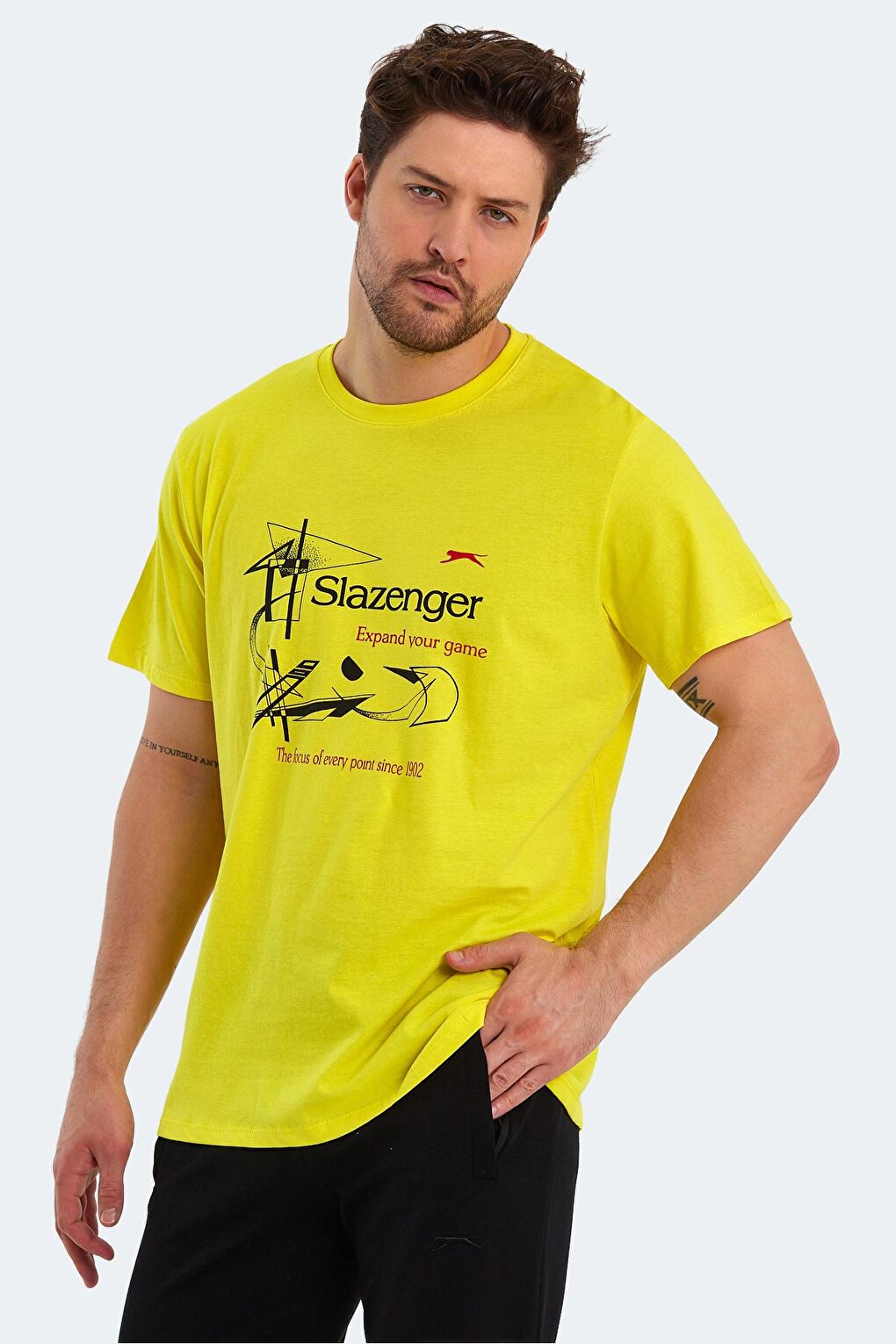 KARNEN OVER Мужская футболка с коротким рукавом Светло-желтая SLAZENGER