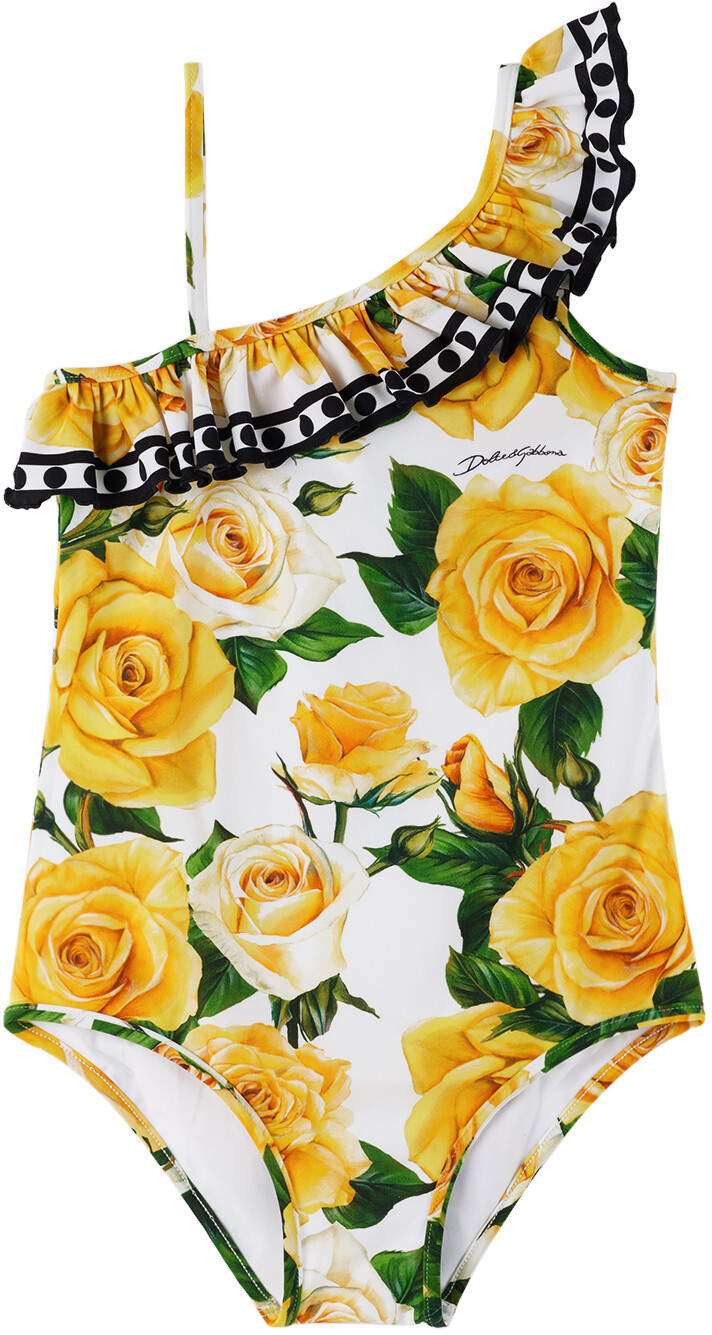 

Детский желтый купальник с рюшами Dolce&Gabbana