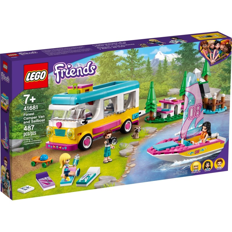 Конструктор LEGO Friends 41681 Лесной дом на колесах и парусная лодка - фото