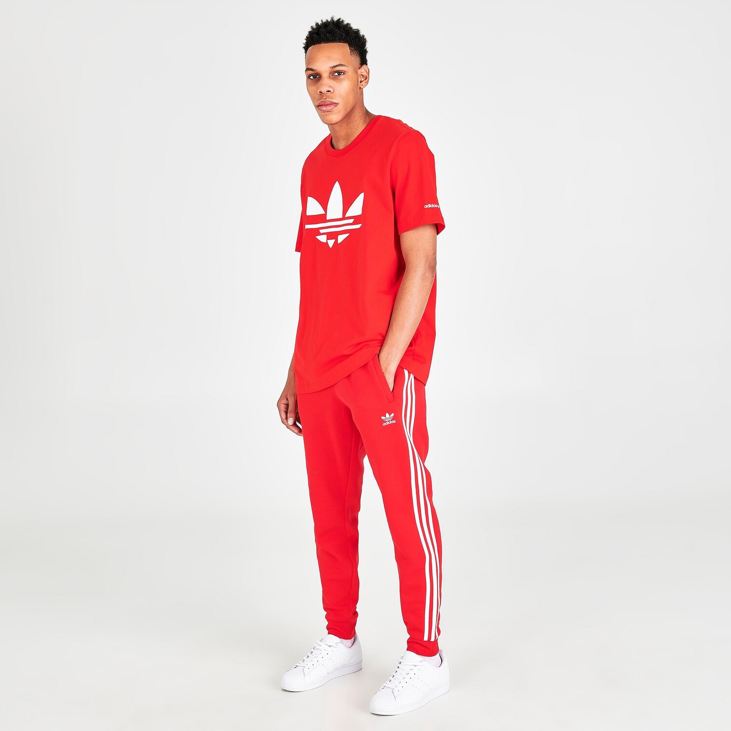 

Мужские брюки с тремя полосками Adidas Originals, красный