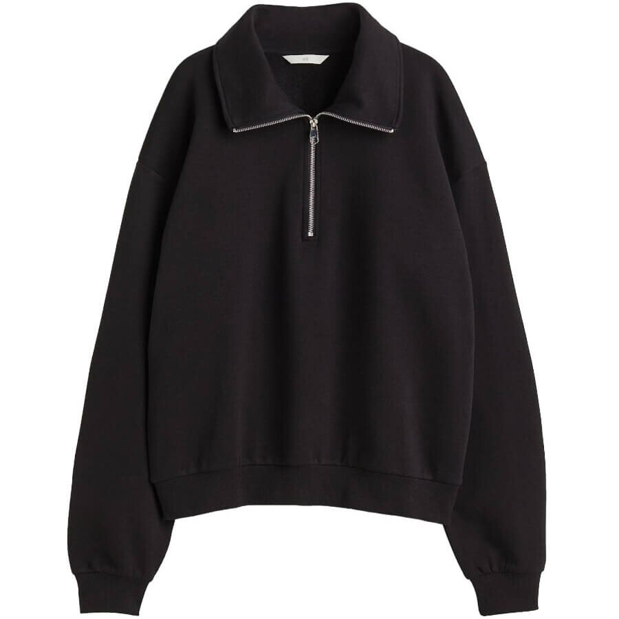 

Свитшот H&M Collared, черный