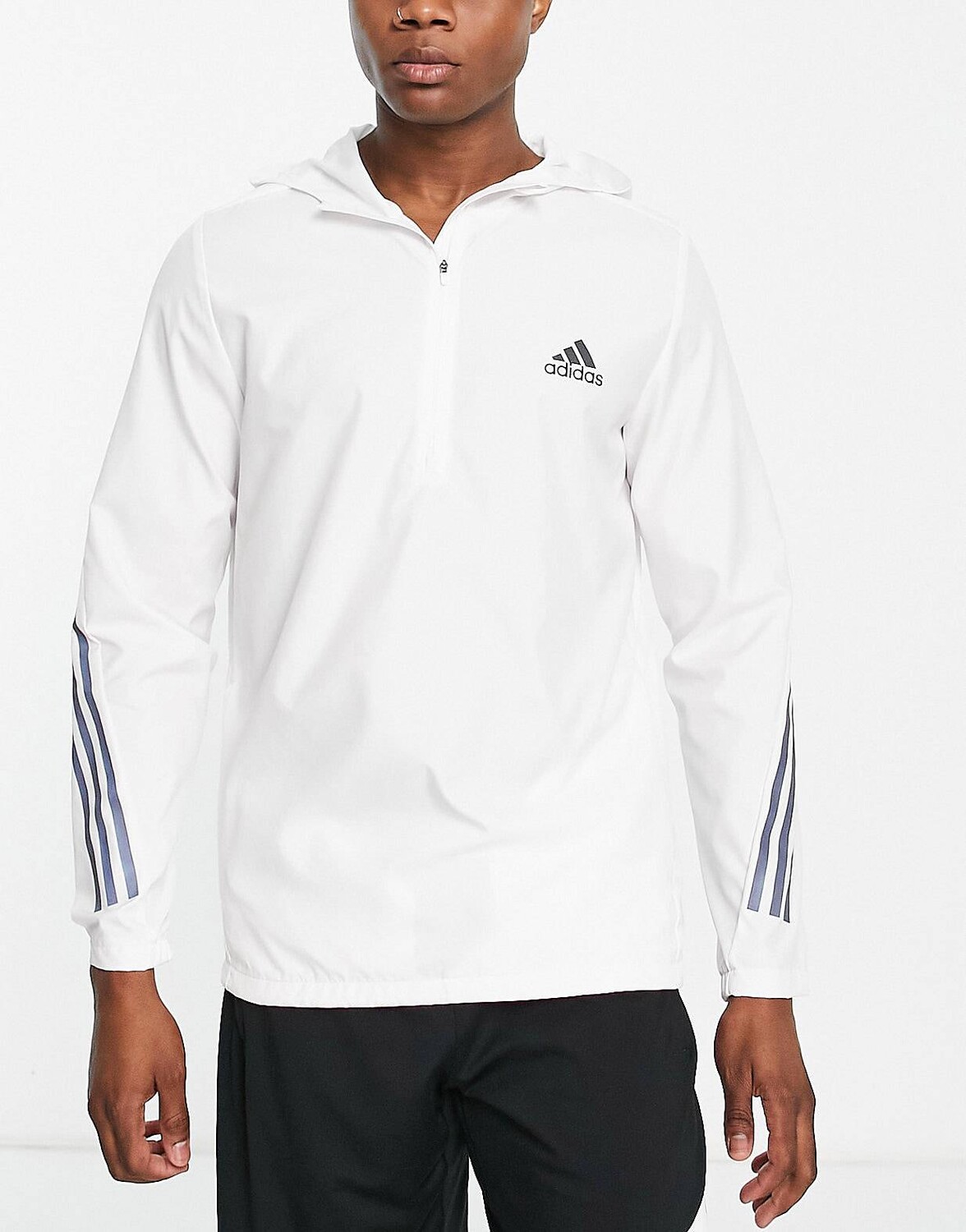 

Белая куртка на молнии 1/4 adidas Running Run Icons, Белый
