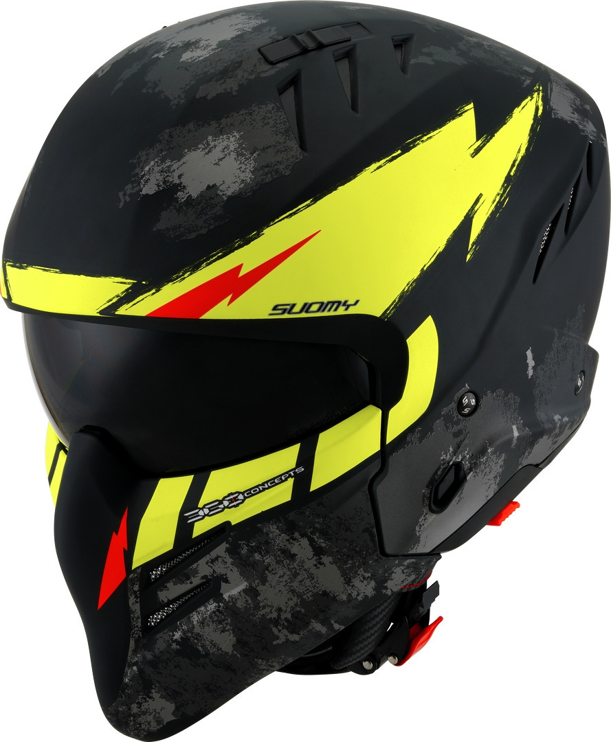 Suomy Armor Hi Volt Реактивный шлем, черный/желтый