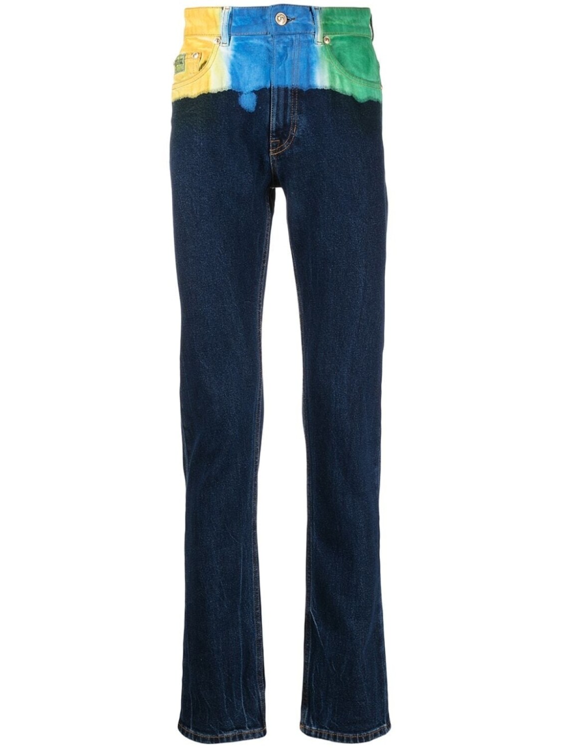 

Узкие джинсы в стиле колор-блок Versace Jeans Couture, черный