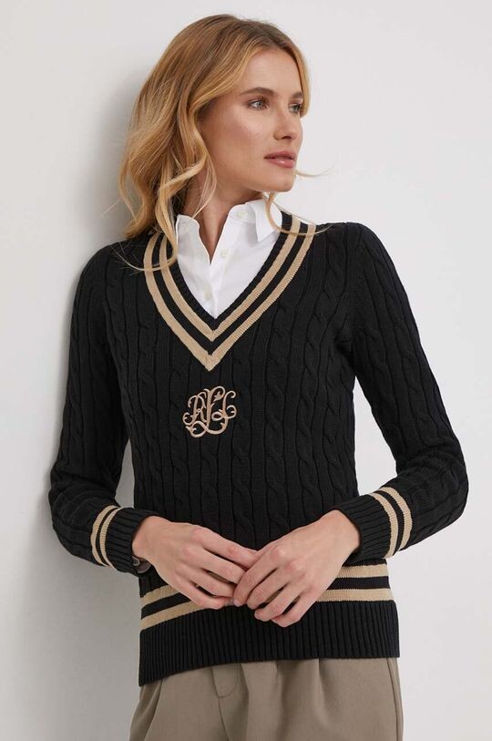 

Хлопковый свитер Lauren Ralph Lauren, черный