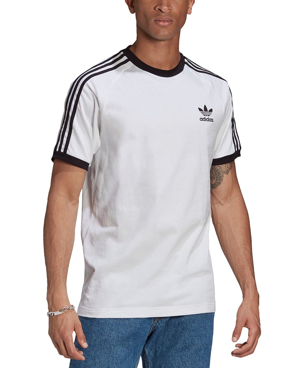 

Мужская футболка adidas originals cali с 3 полосками adidas, белый