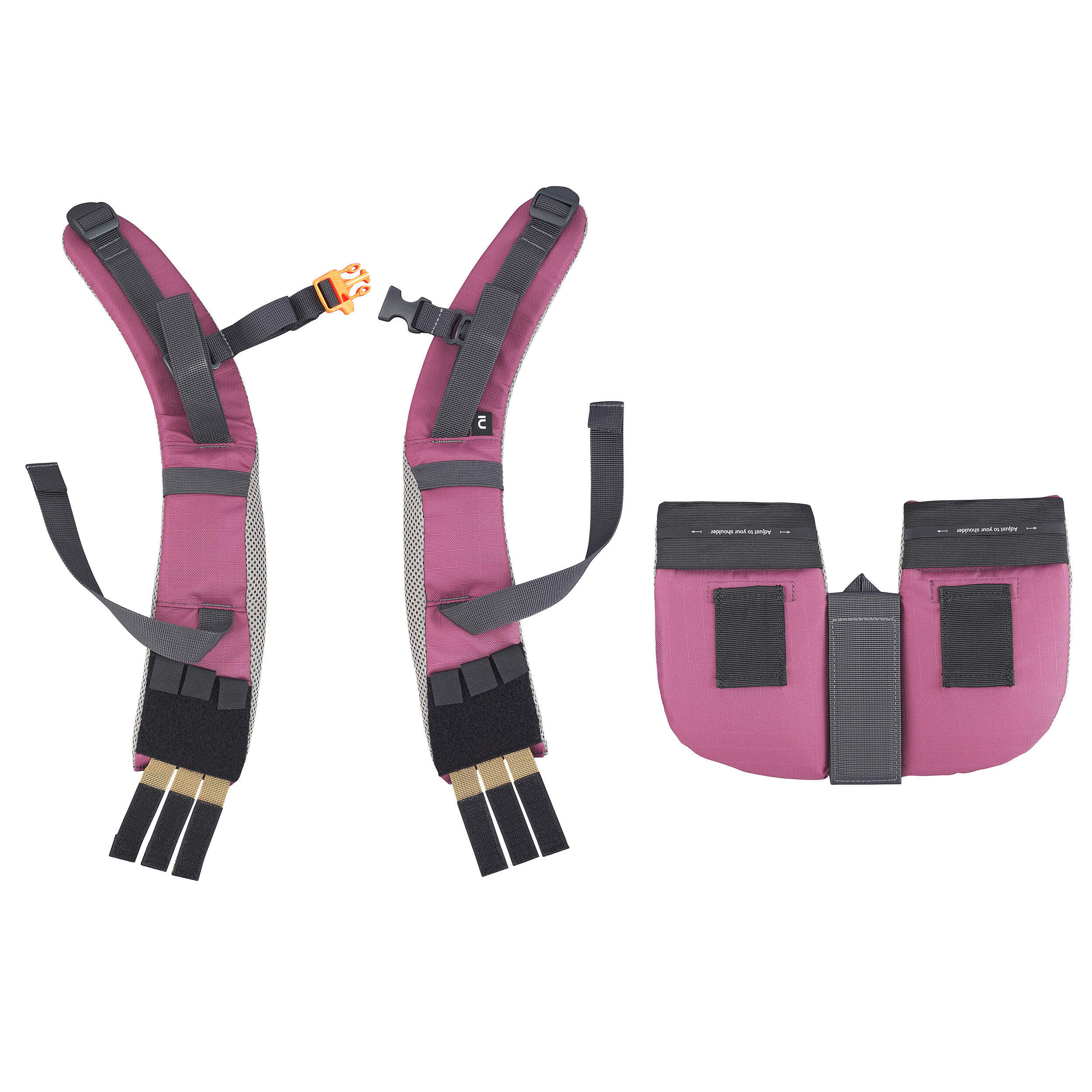 Плечевые лямки для рюкзака Forclaz МТ900 60+10 л или 70+10 л, фиолетовый палатка трекинговая forclaz mt900 одноместная серый