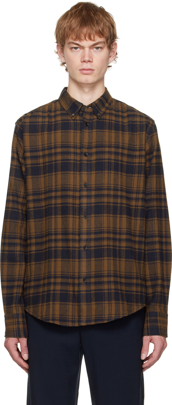 

Коричневая рубашка Tomlin Fit 2 rag & bone