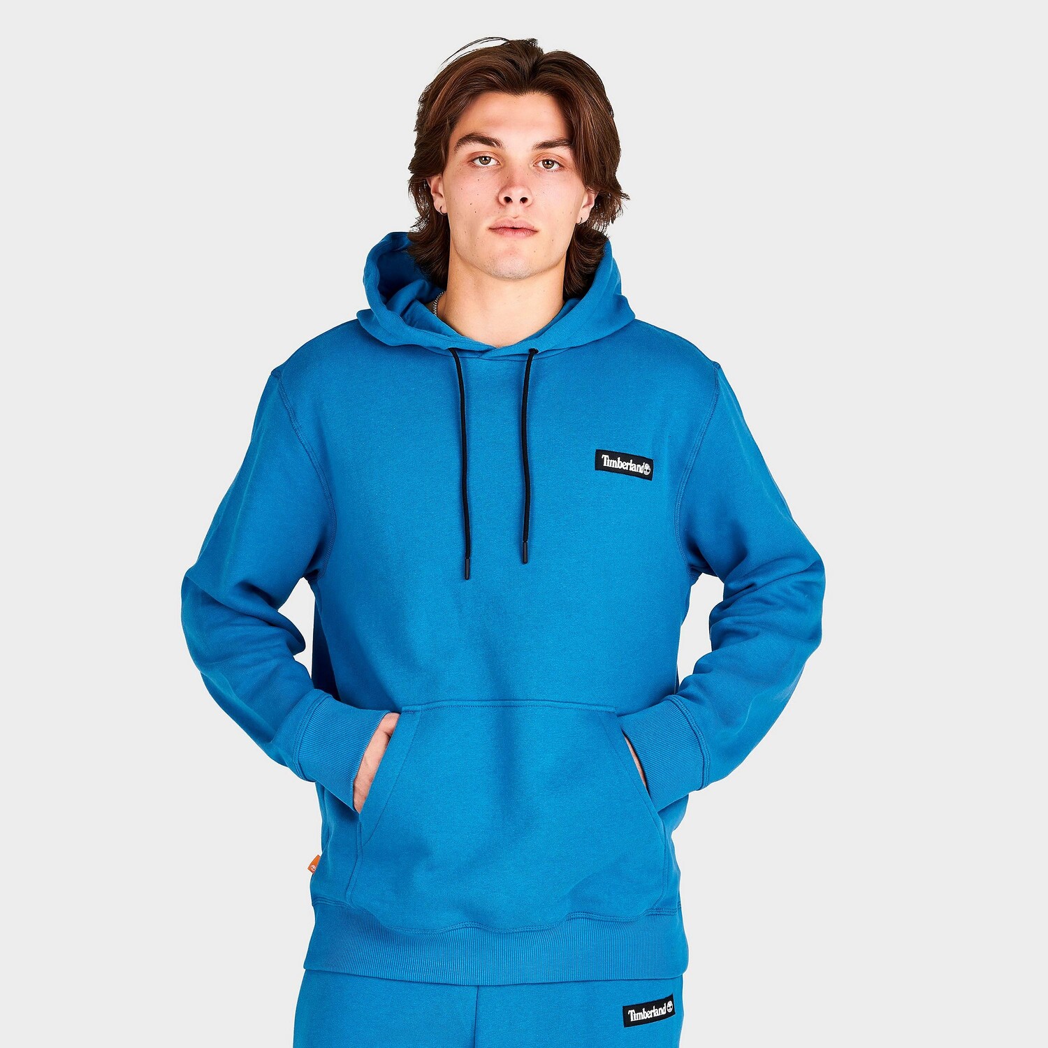 

Мужская худи с логотипом Timberland Woven Badge, синий