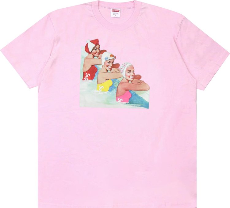 Футболка Supreme Swimmers Tee 'Light Pink', розовый футболка supreme hnic tee light pink розовый