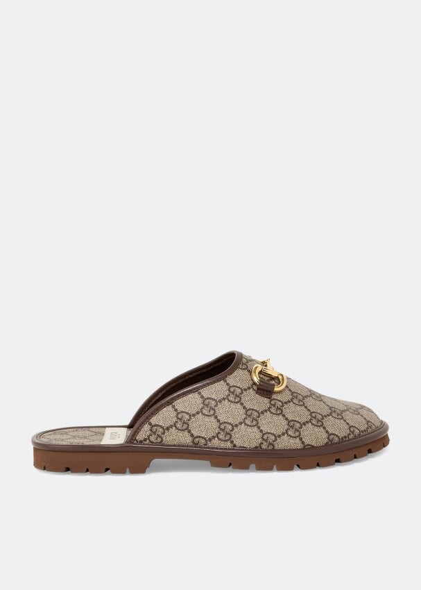 

Слиперы GUCCI Horsebit slippers, принт