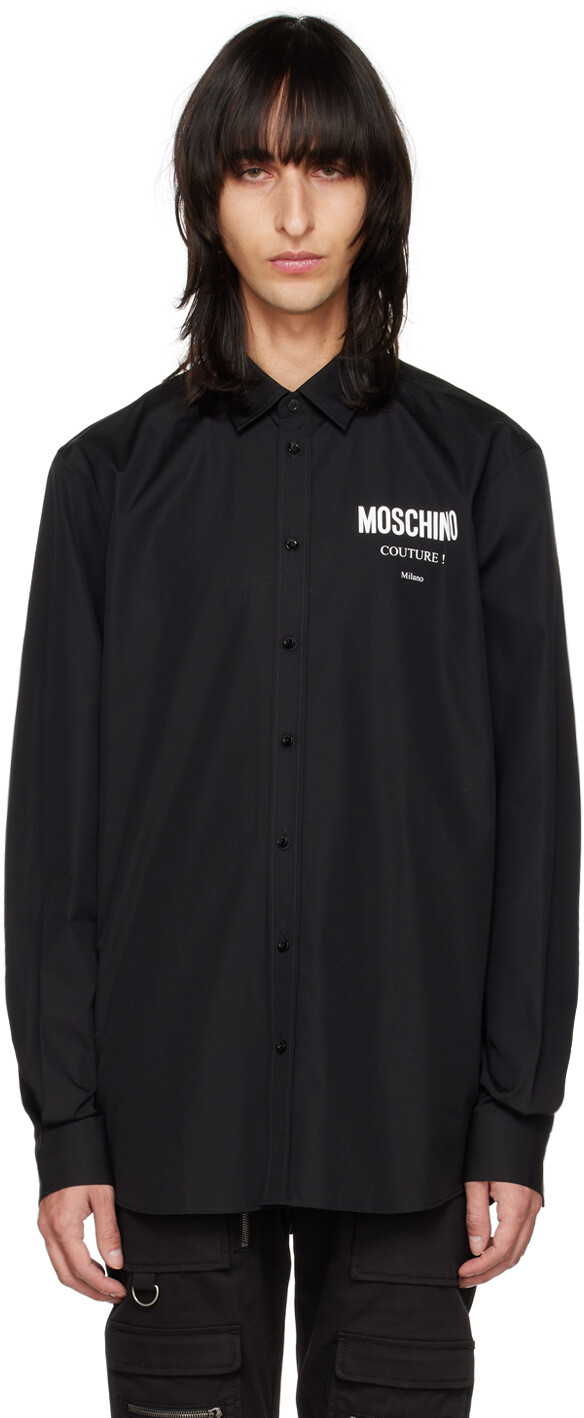 

Черная рубашка на пуговицах Moschino