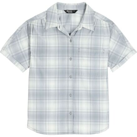 

Солнцезащитная рубашка Astroman с короткими рукавами женская Outdoor Research, цвет Slate Plaid