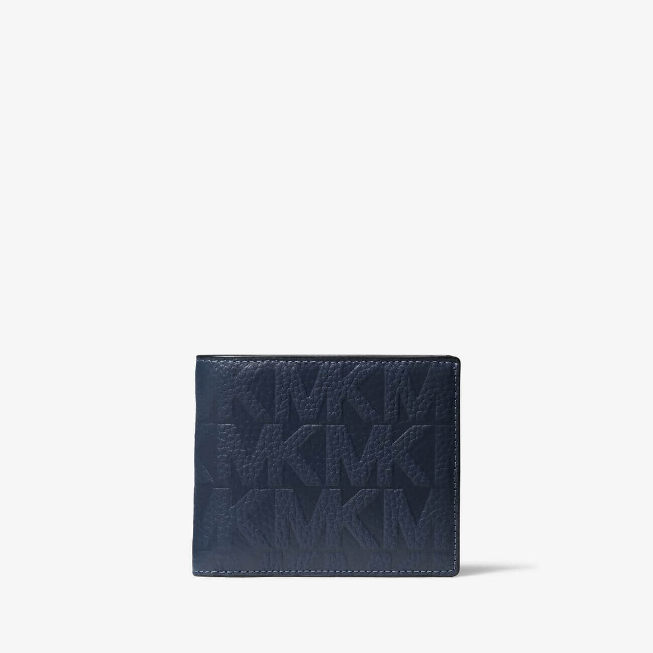 

Кошелек Michael Kors Cooper Logo Embossed Leather Billfold, темно-синий
