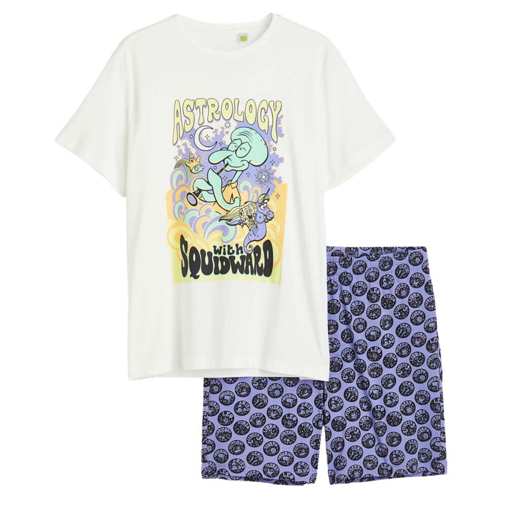 

Пижама H&M SpongeBob SquarePants T-shirt And Shorts, белый/синий