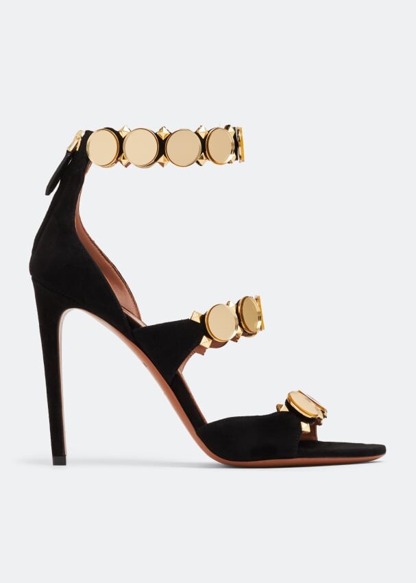 

Сандалии ALAÏA La Bombe suede sandals, черный