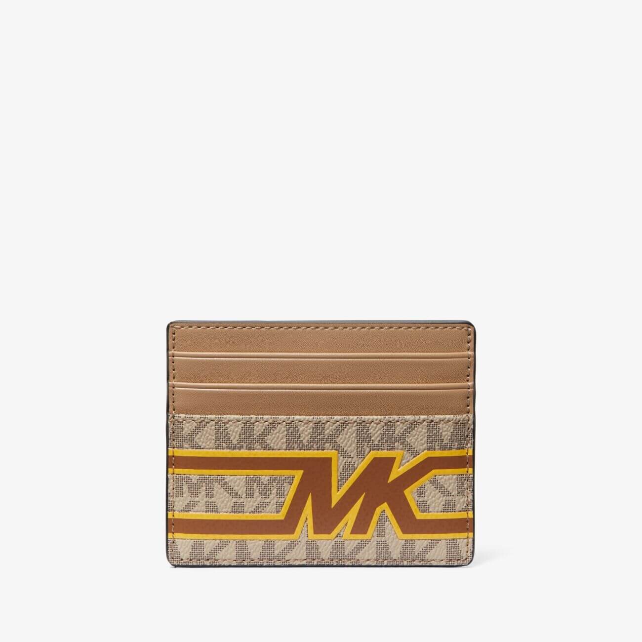 

Картхолдер Michael Kors Cooper Graphic Logo Tall, бежевый/желтый