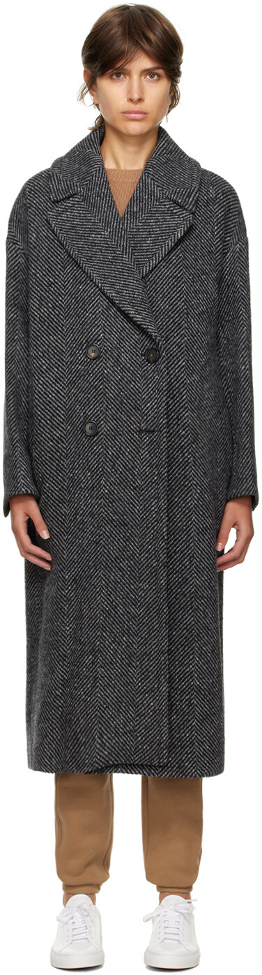 

Серое пальто из кале S Max Mara