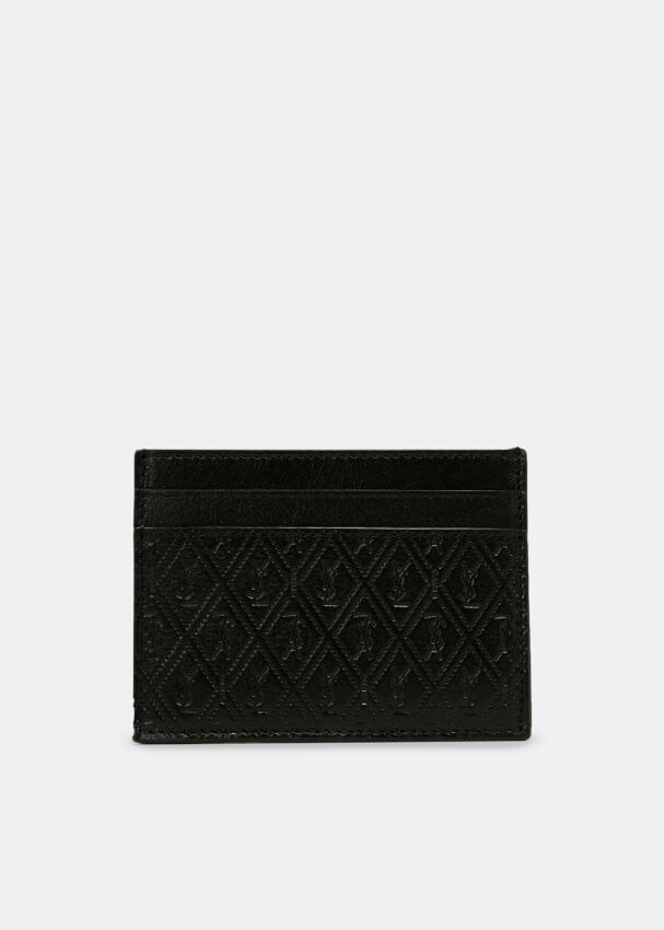 

Картхолдер SAINT LAURENT Monogram card holder, черный