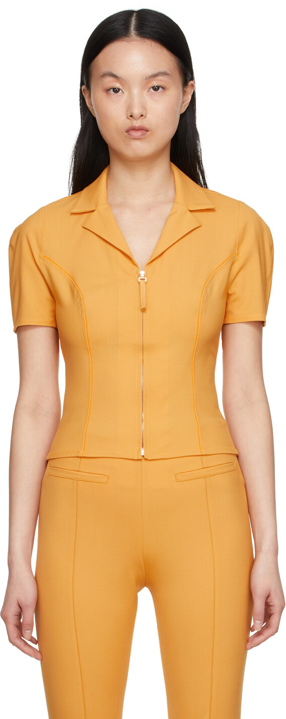

Оранжевая рубашка 'La Chemise Tangelo' Jacquemus
