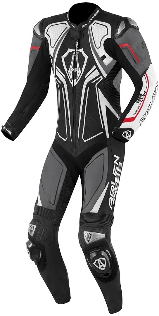 

Arlen Ness Conquest Один кусок мотоцикла Кожаный костюм, черный/серый/белый