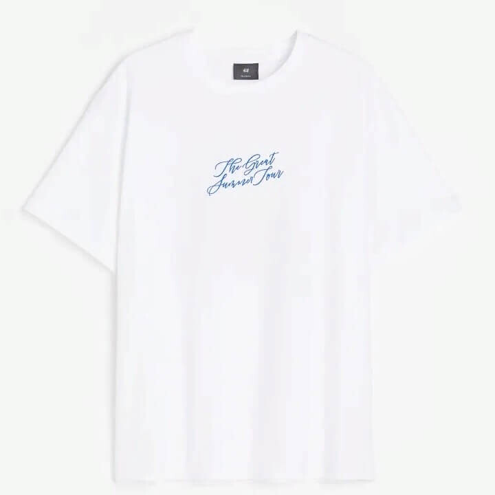 

Футболка с принтом H&M Lemon Relaxed Fit, белый