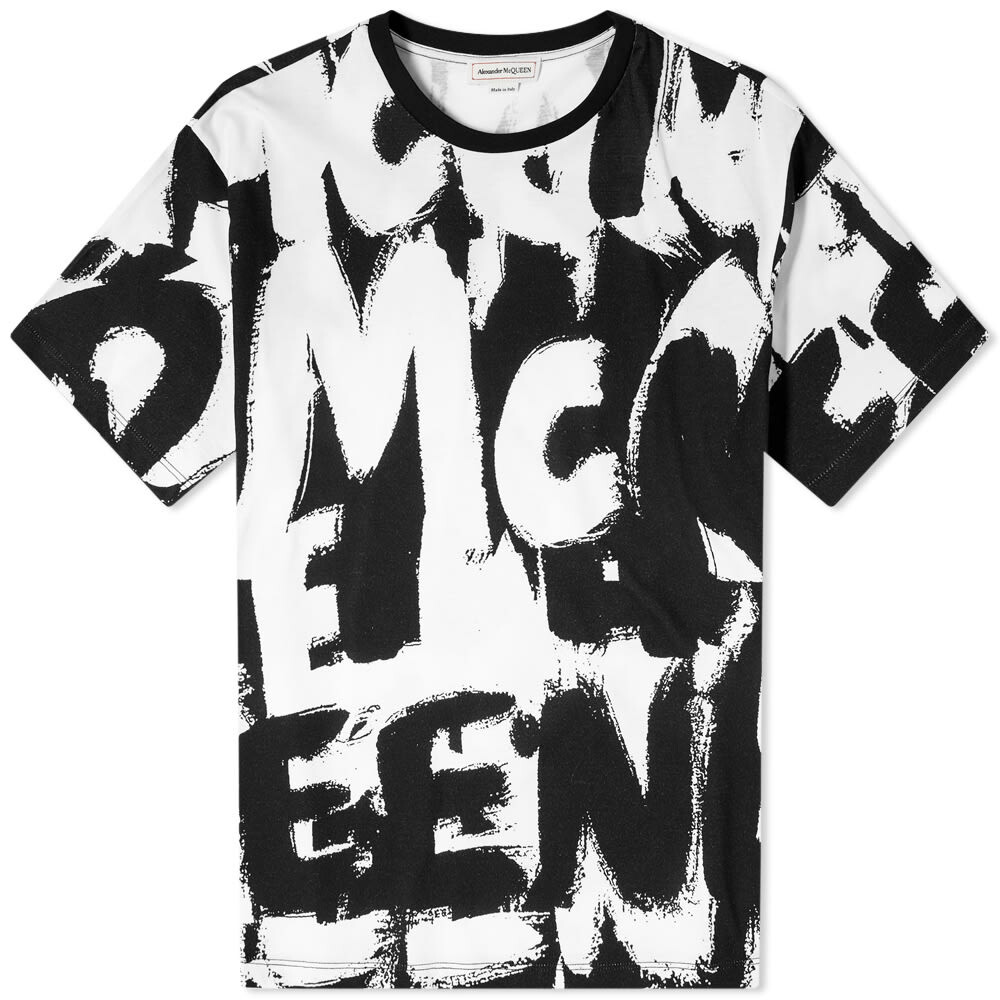 

Футболка Alexander McQueen Graffiti Print Tee