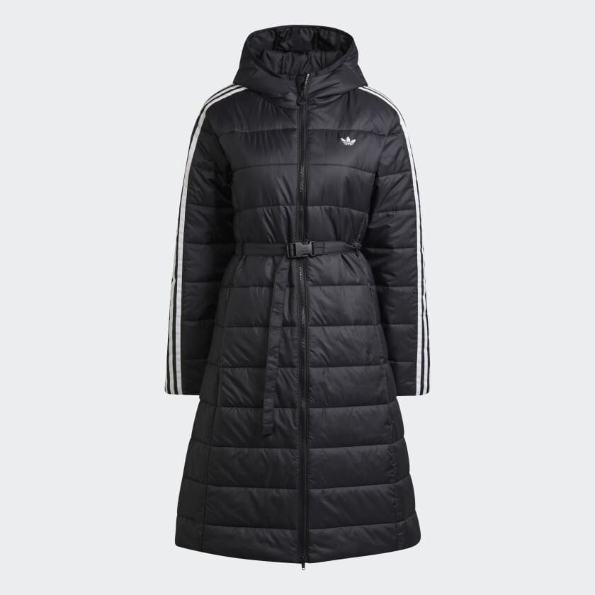 

Куртка adidas Hooded Premium Long Slim-fit, черный/белый