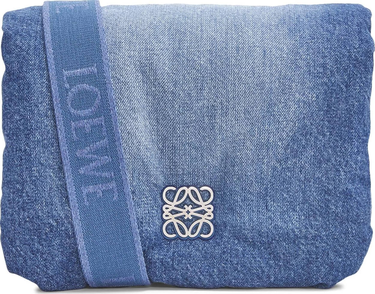 

Сумка кросс-боди Loewe Goya Puffer Denim, синий