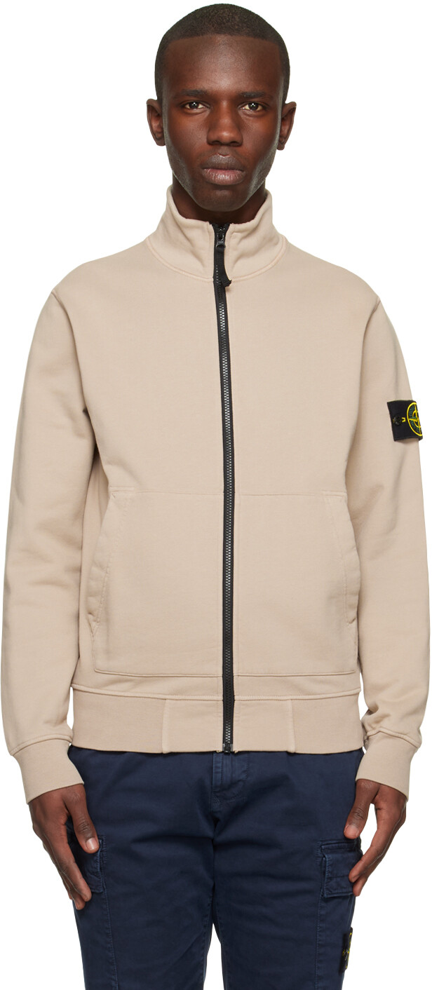 

Серо-коричневая толстовка на молнии Stone Island, Коричневый