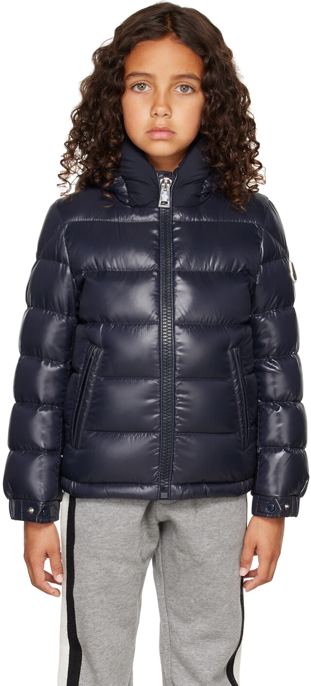 

Детская темно-синяя пуховая куртка Salzman Moncler Enfant, Синий