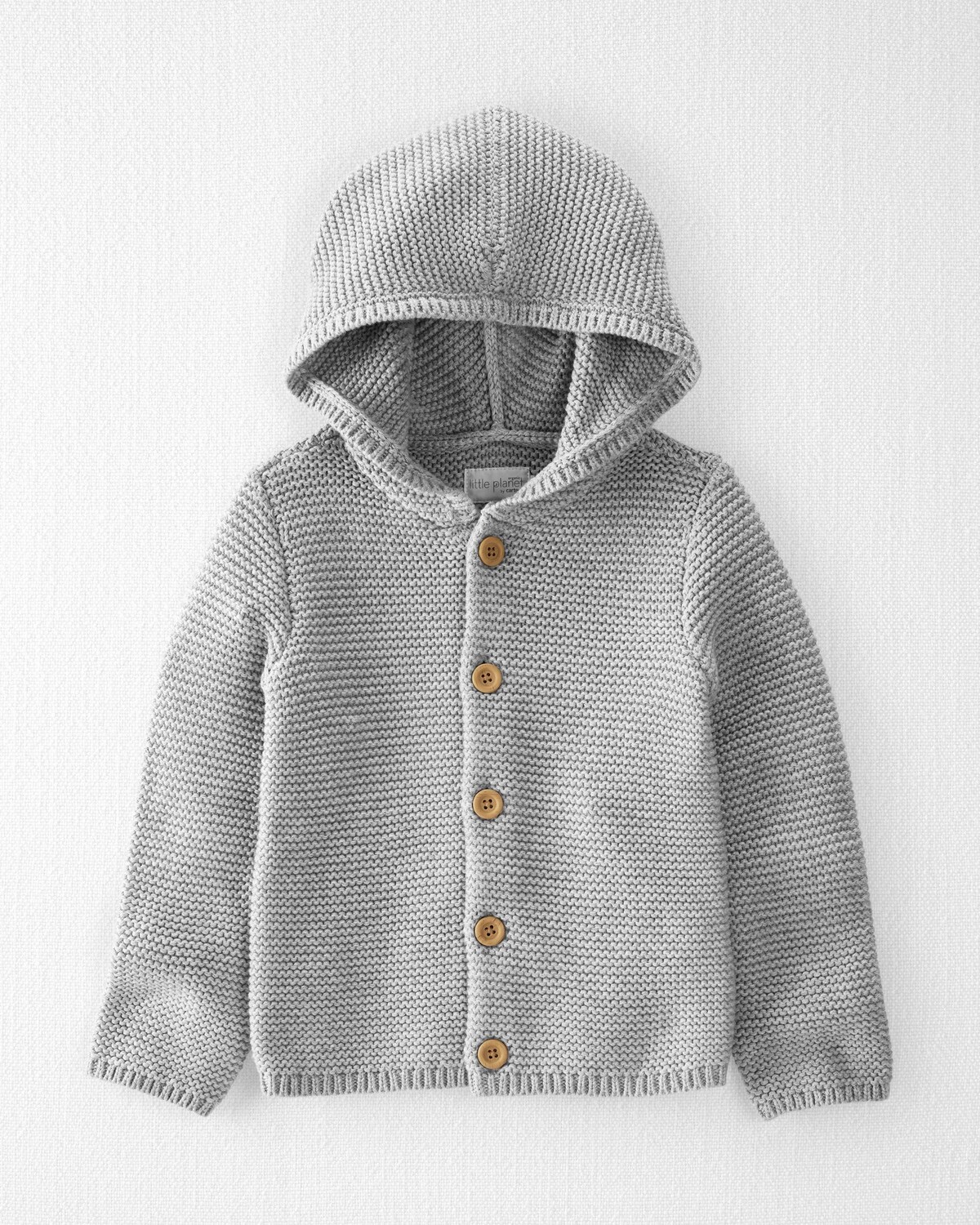 

Кардиган Toddler Organic с фирменной отстрочкой Carter's, серый вереск