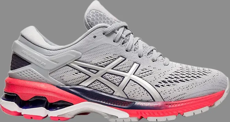 

Кроссовки wmns gel kayano 26 wide 'piedmont grey red' Asics, серый
