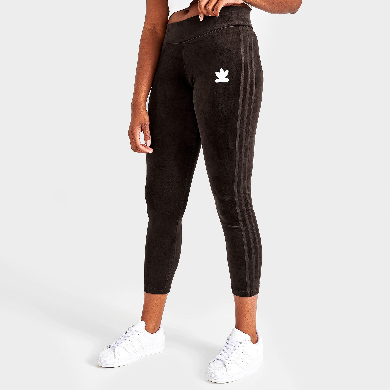 

Женские велюровые леггинсы Adidas Originals, коричневый