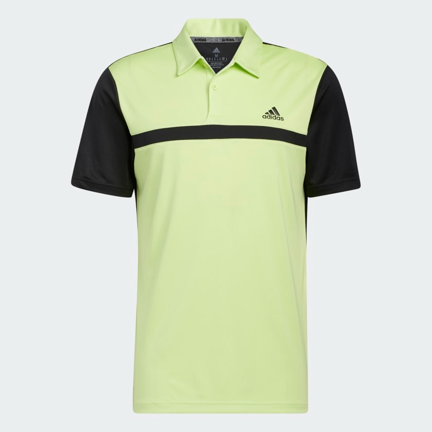 Поло Adidas Golf NVLTY Core, лаймовый/черный