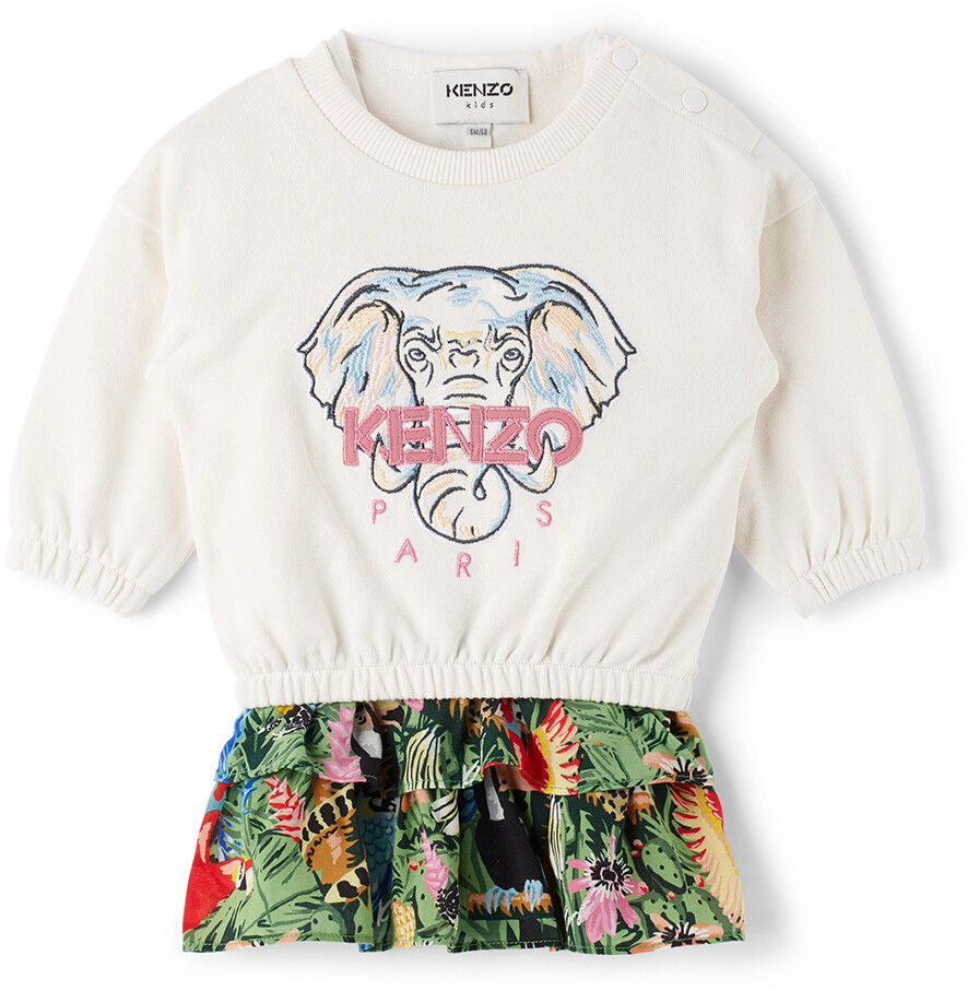 

Детский комплект из толстовки и платья с логотипом Off-White Kenzo