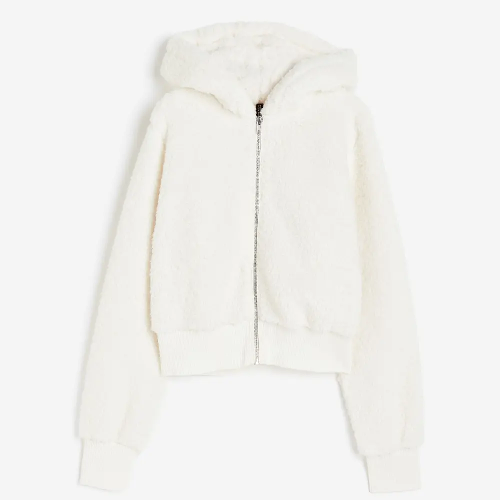 

Толстовка H&M Hooded Teddy Fleece, белый