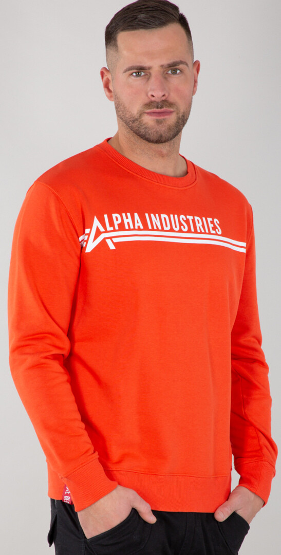 

Пуловер Alpha Industries, оранжево-белый
