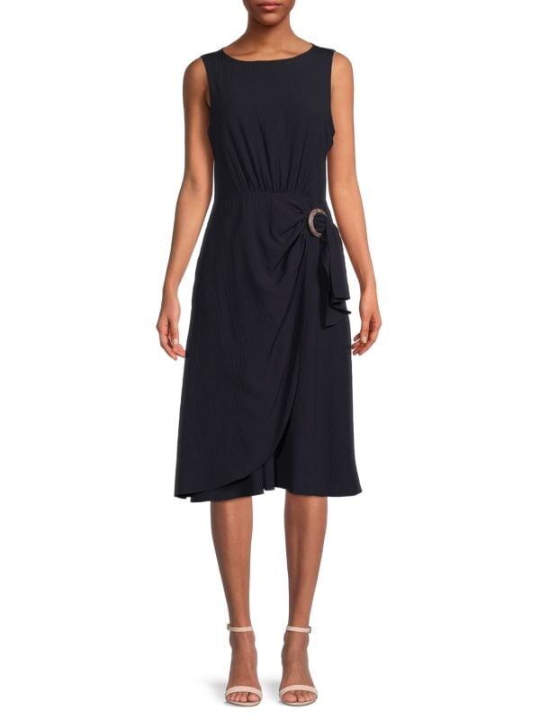 

Платье Calvin Klein с драпировкой из мятой ткани, navy