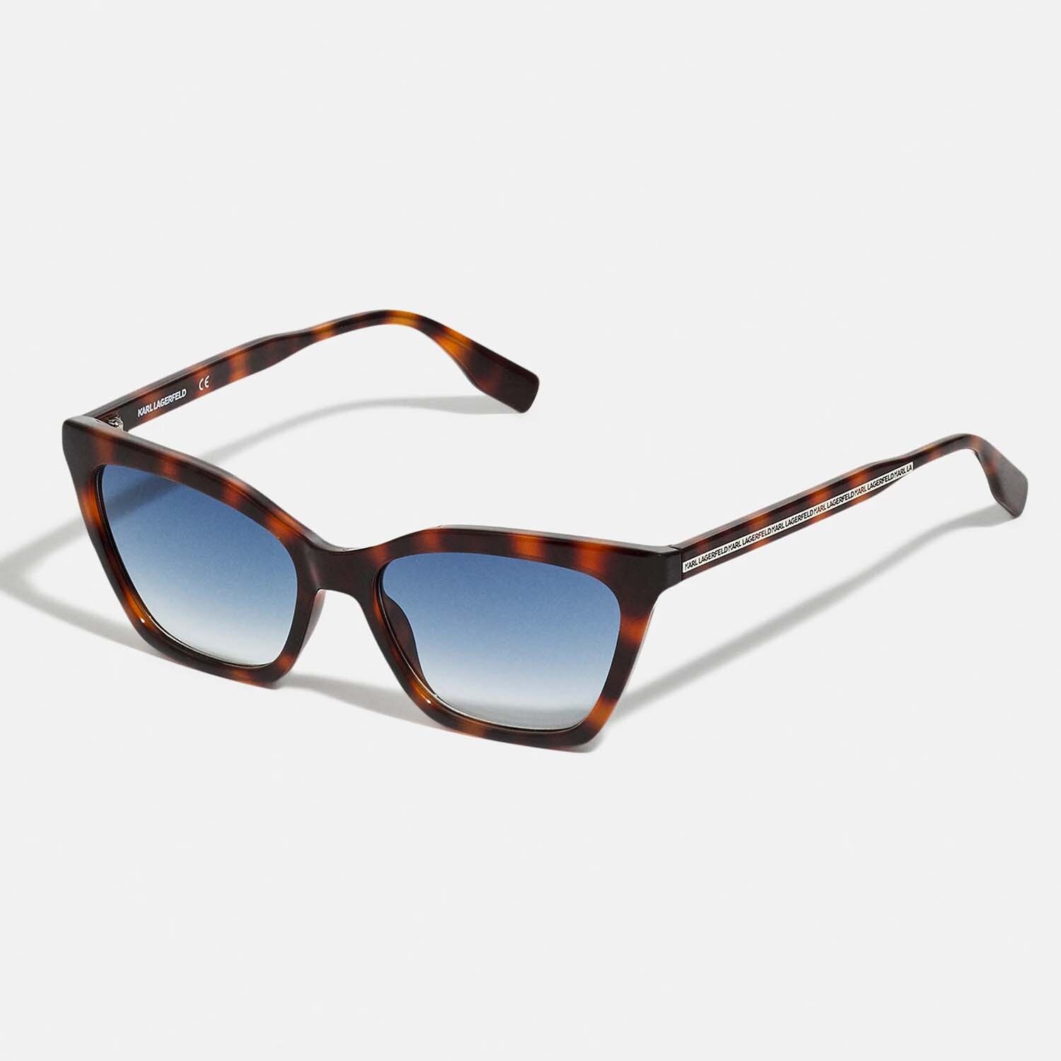 

Солнцезащитные очки Karl Lagerfeld Cat Eye Animal Print, коричневый