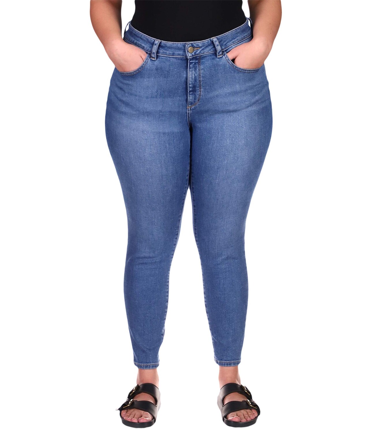

Джинсы DL1961, Plus Size Florence Skinny Inclusive Mid-Rise Instasculpt Ankle in Azure
