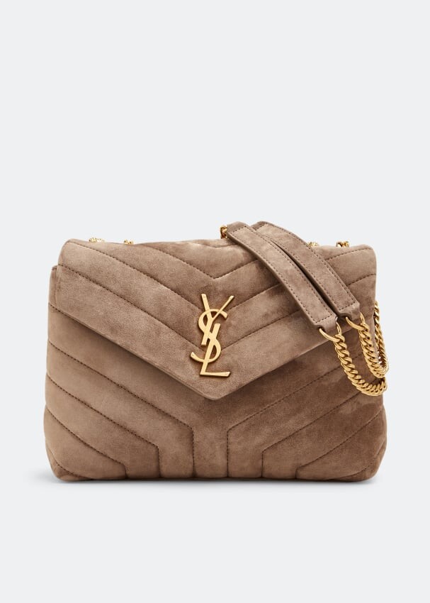 

Сумка SAINT LAURENT Loulou small chain bag, бежевый