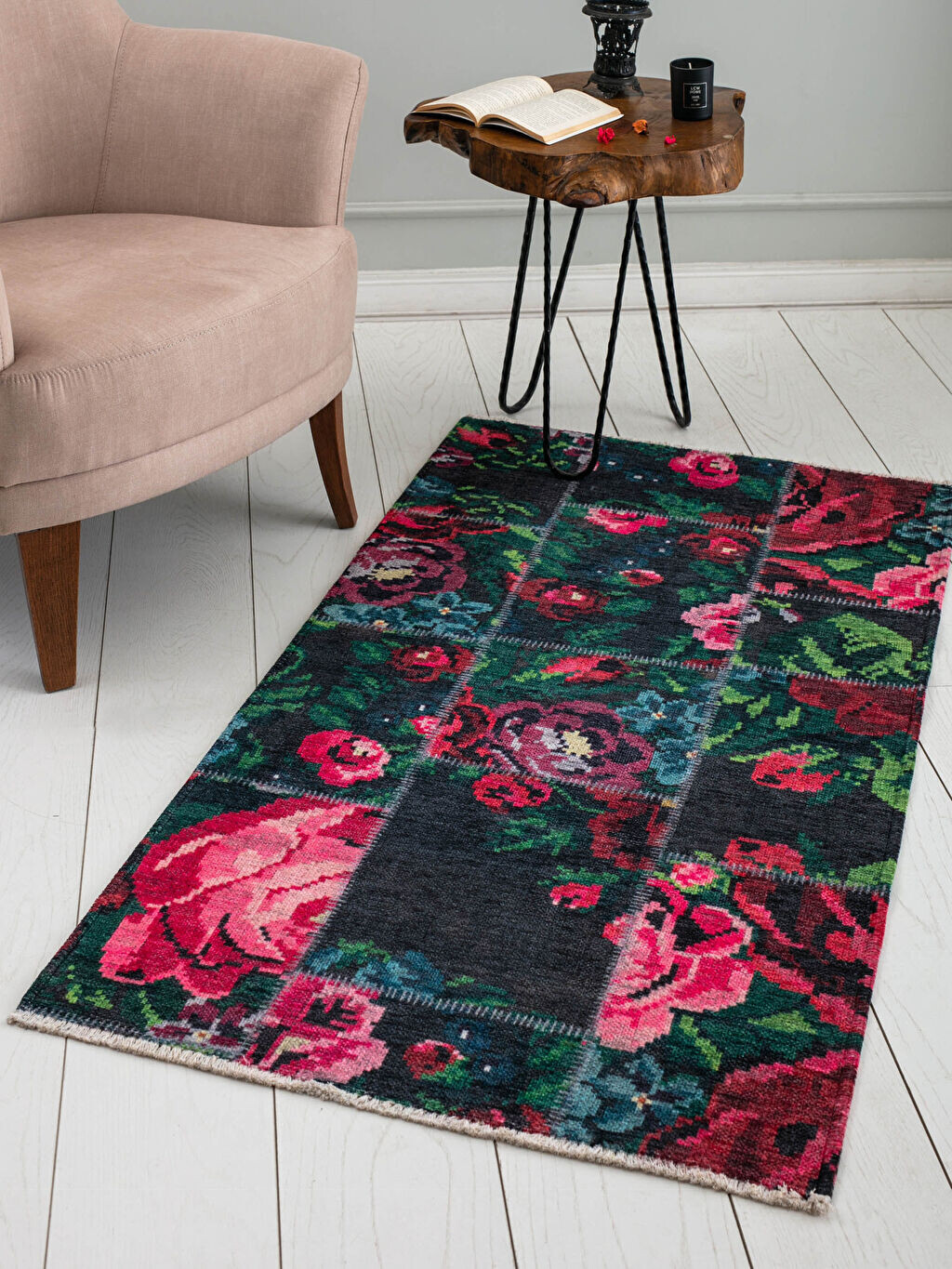 

Ковер с цветочным принтом Motto 80x150 см LCW Home