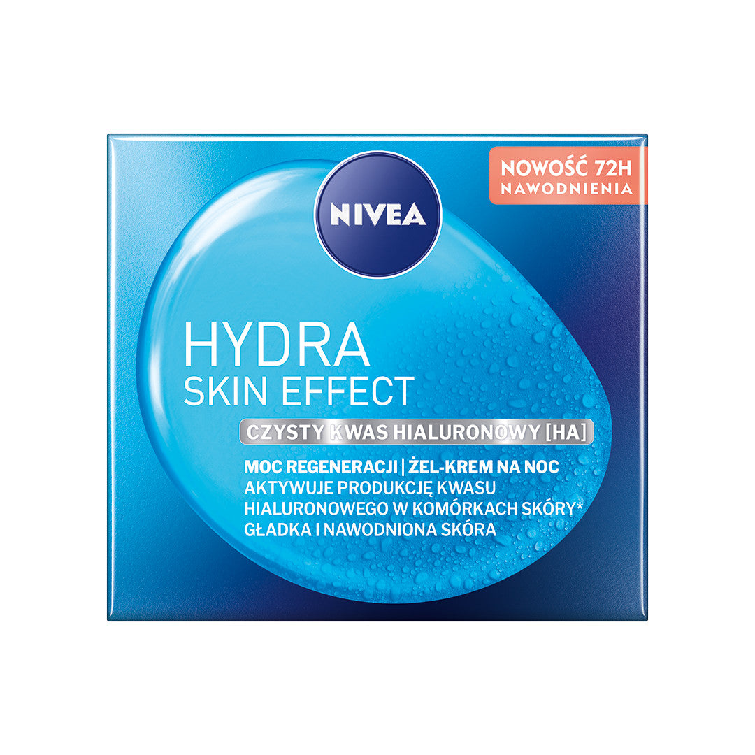 Nivea Hydra Skin Effect ночной гель-крем регенерация сила 50мл