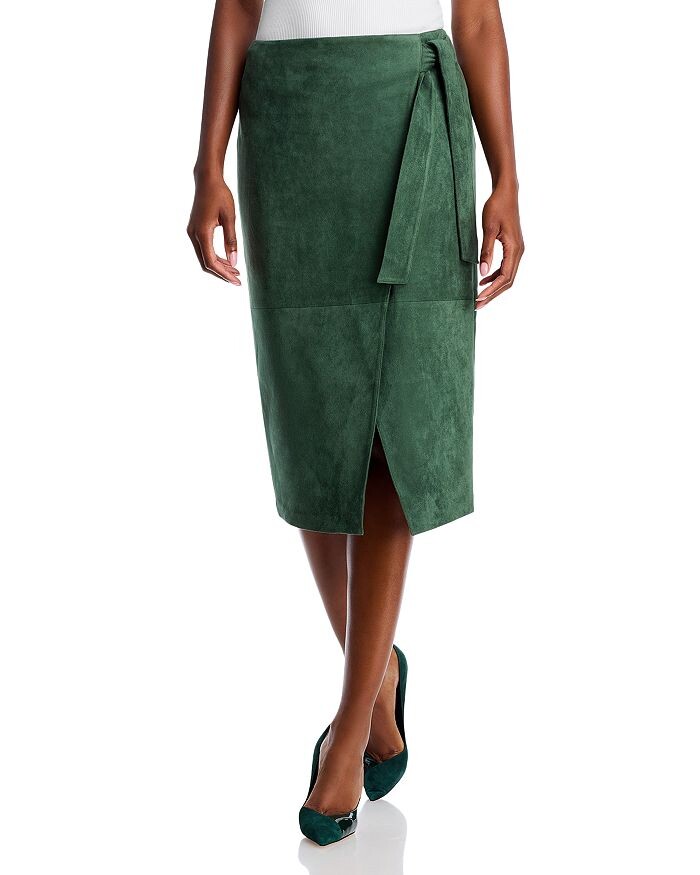 

Elie Tahari Юбка из искусственной замши Danica, зеленый