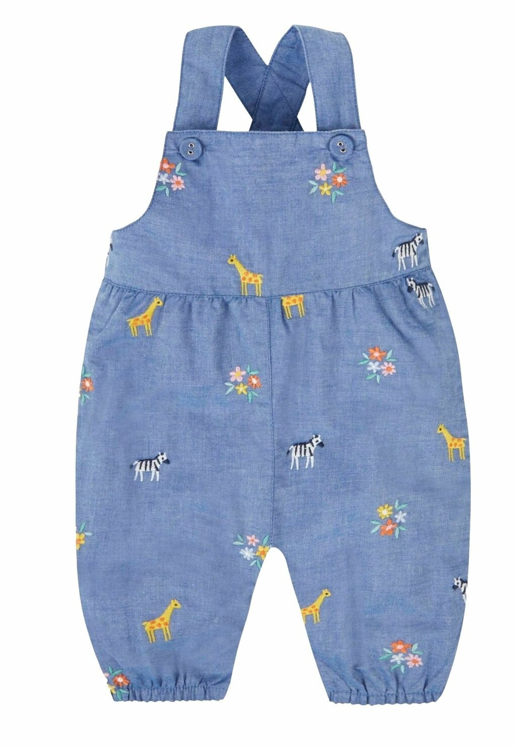

Брюки-уздечки EMBROIDERED REGULAR FIT Jojo Maman Bébé, синий